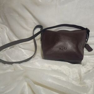 Coach Burgundy Leather Shoulder Bag